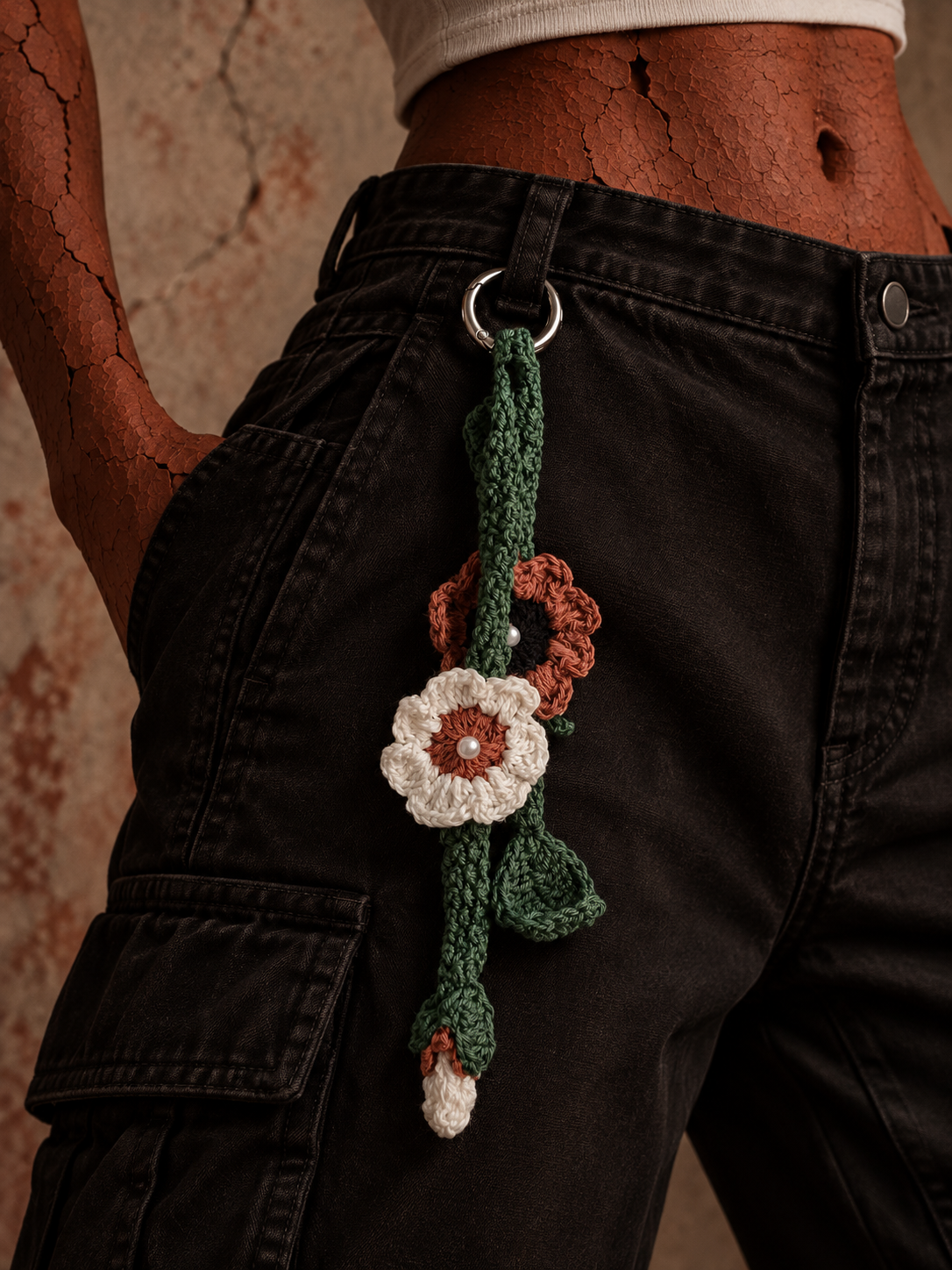Enfeite Floral de Crochê